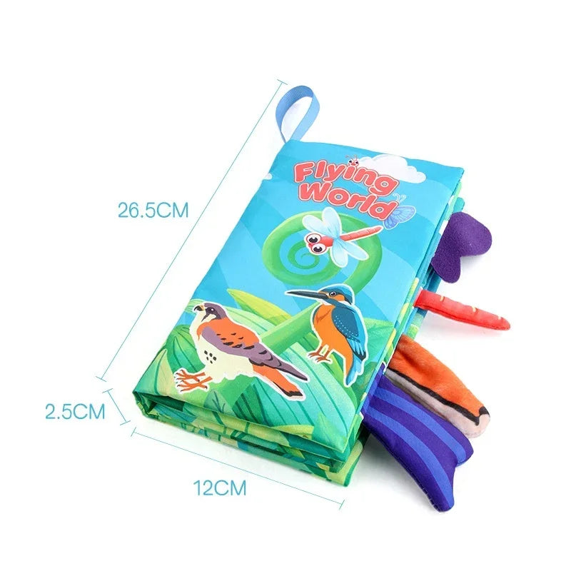 0-36M Baby Early Learning Toy Tail Cloth Book Puzzle Parent-child Interactive Sound Paper Infants Activity Toys for Babies
